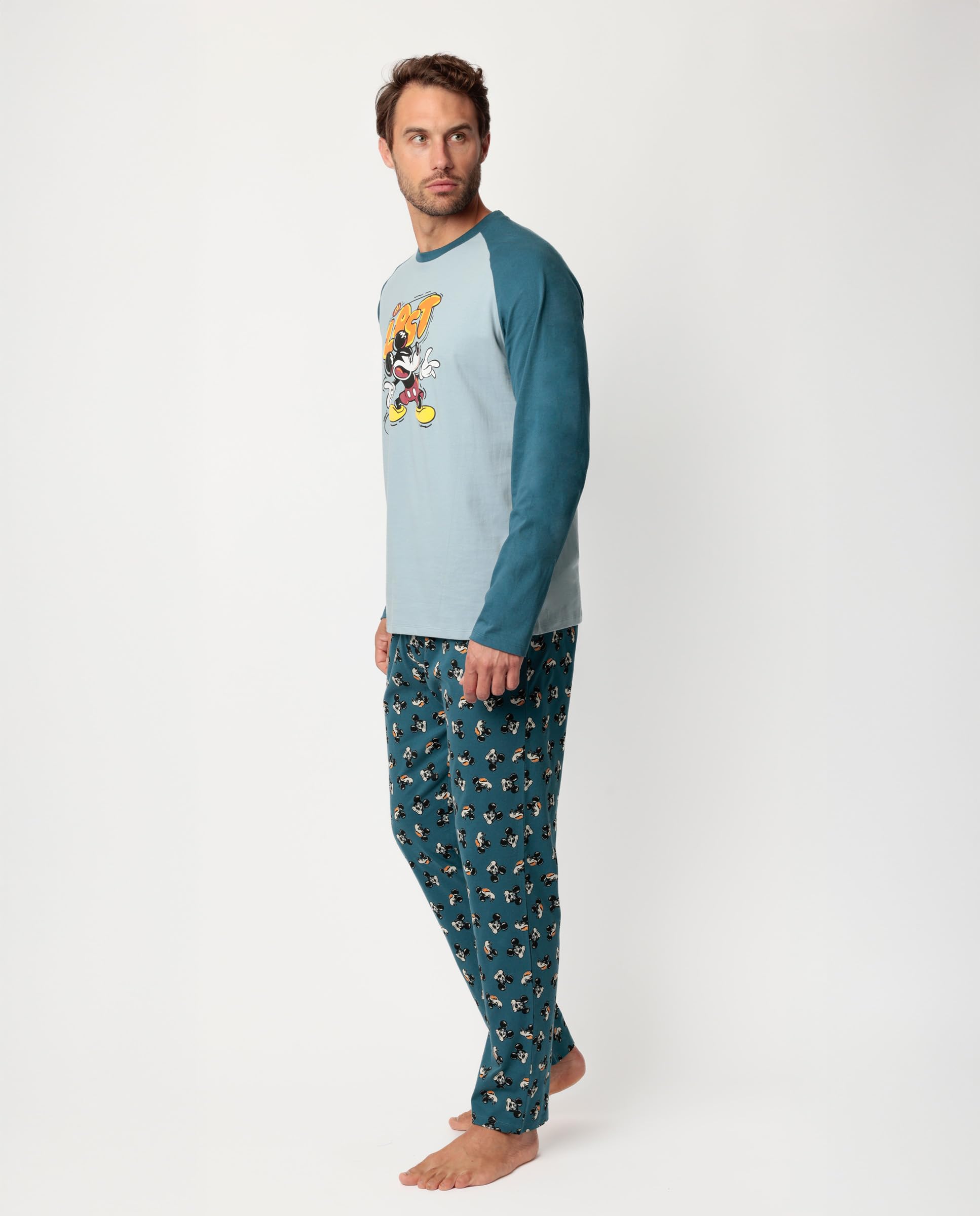 Disney Pijama Manga Larga Lost Mickey para Hombre
