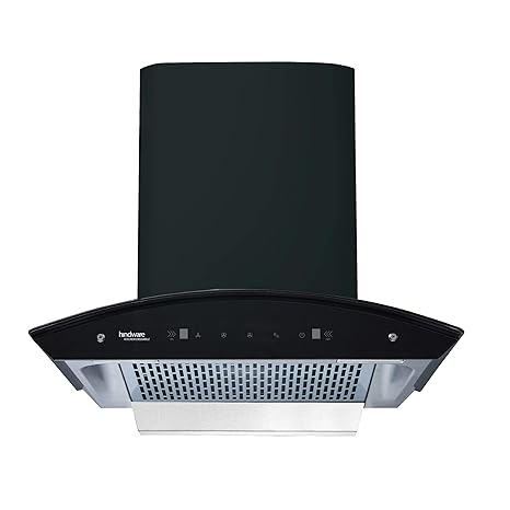 HINDWARE OASIS BLK AUTOCLEAN 60 1200M�/hr FILTERLESS AUTOCLEAN KITCHEN CHIMNEY WITH MOTION SENSOR & TOUCH CONTROL