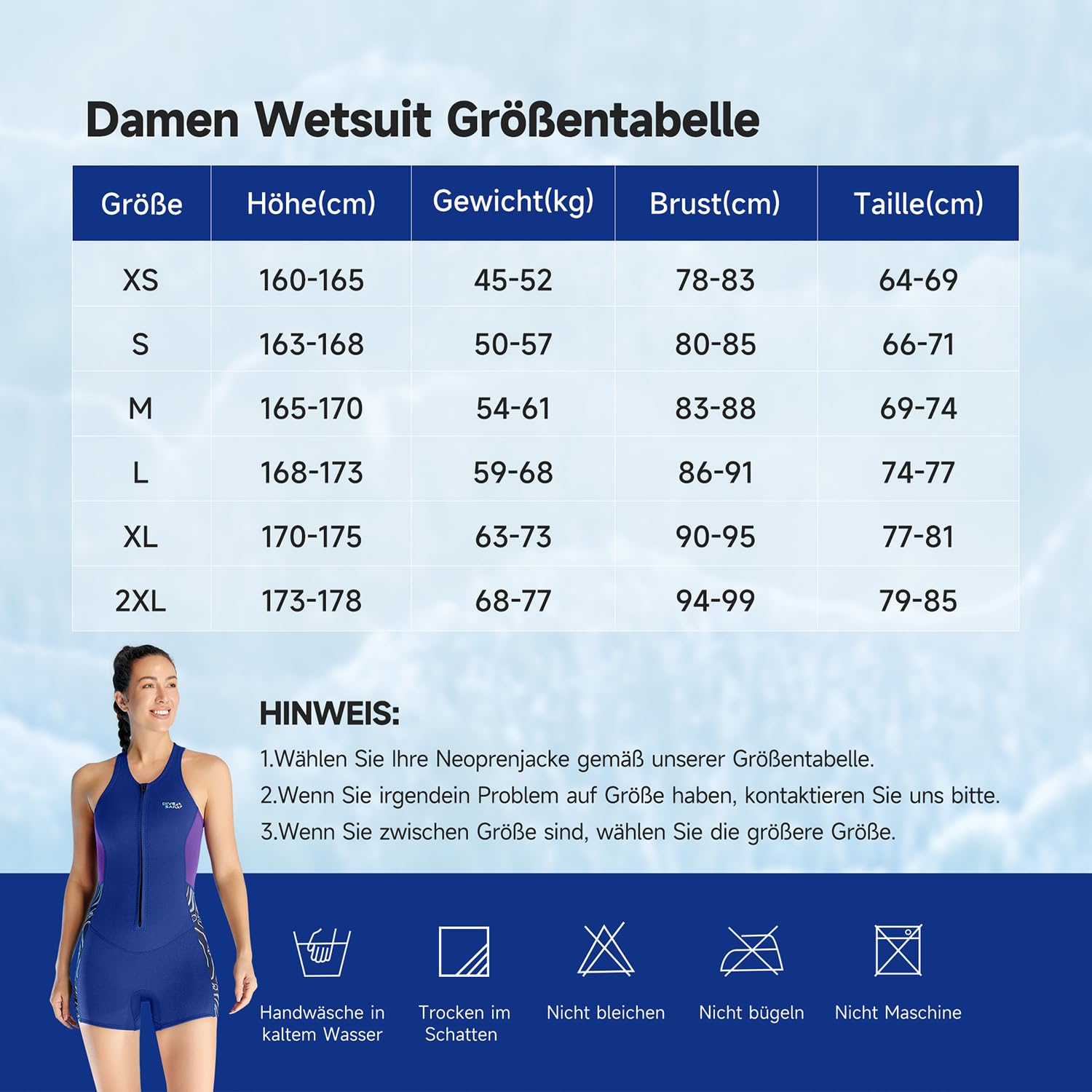 Kombinezon z neoprenu 2 mm, damski, krótki kombinezon z zamkiem błyskawicznym z przodu, do nurkowania, surfowania, streczu, neoprenu, do pływania, nurkowania, snorkelingu