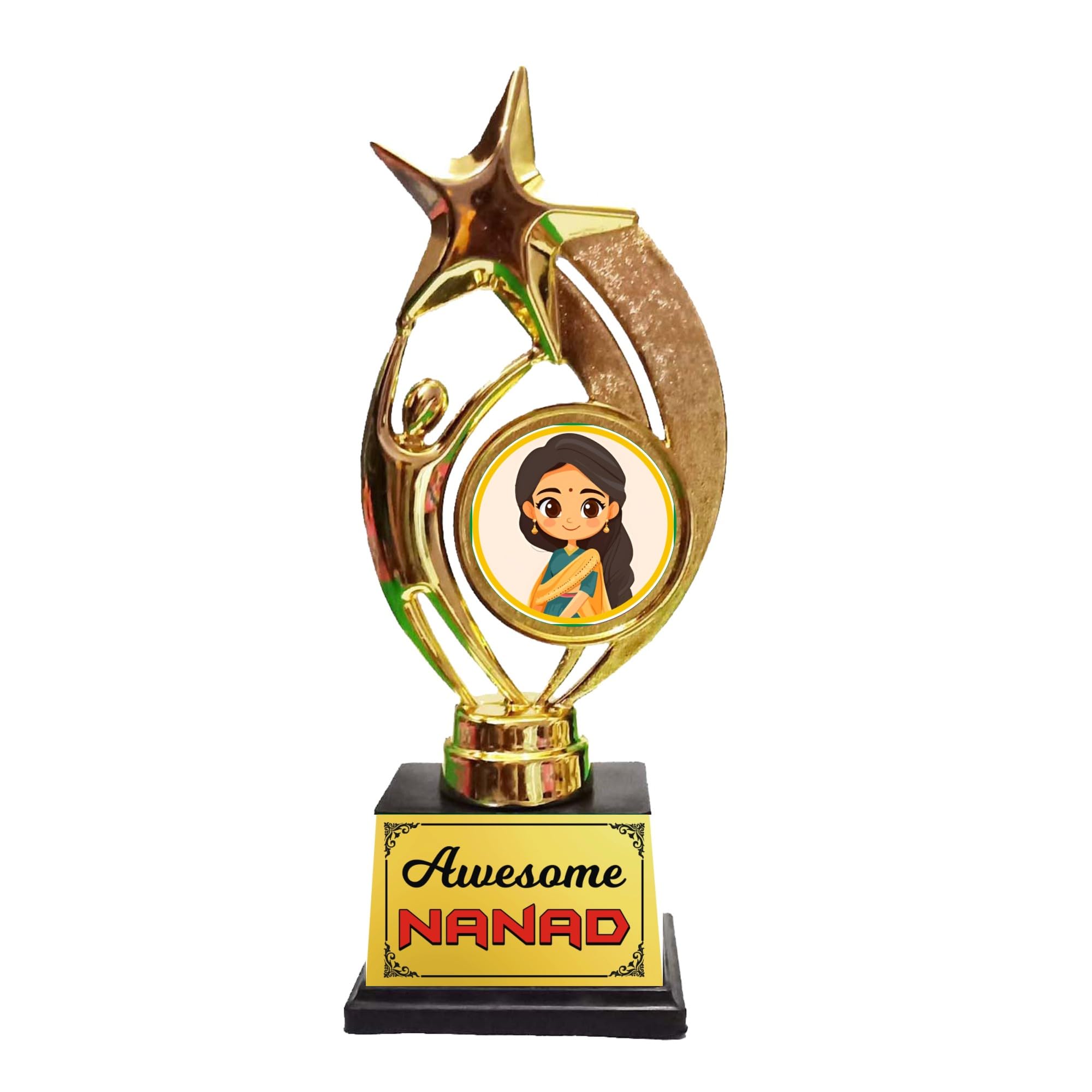 Gifts Bucket Rakhi Gift for Sister in Law Awesome Nanad Trophy (9 x 3.50 x 2.50, Gold) Rakshabandhan Gift for Nanand-image-48