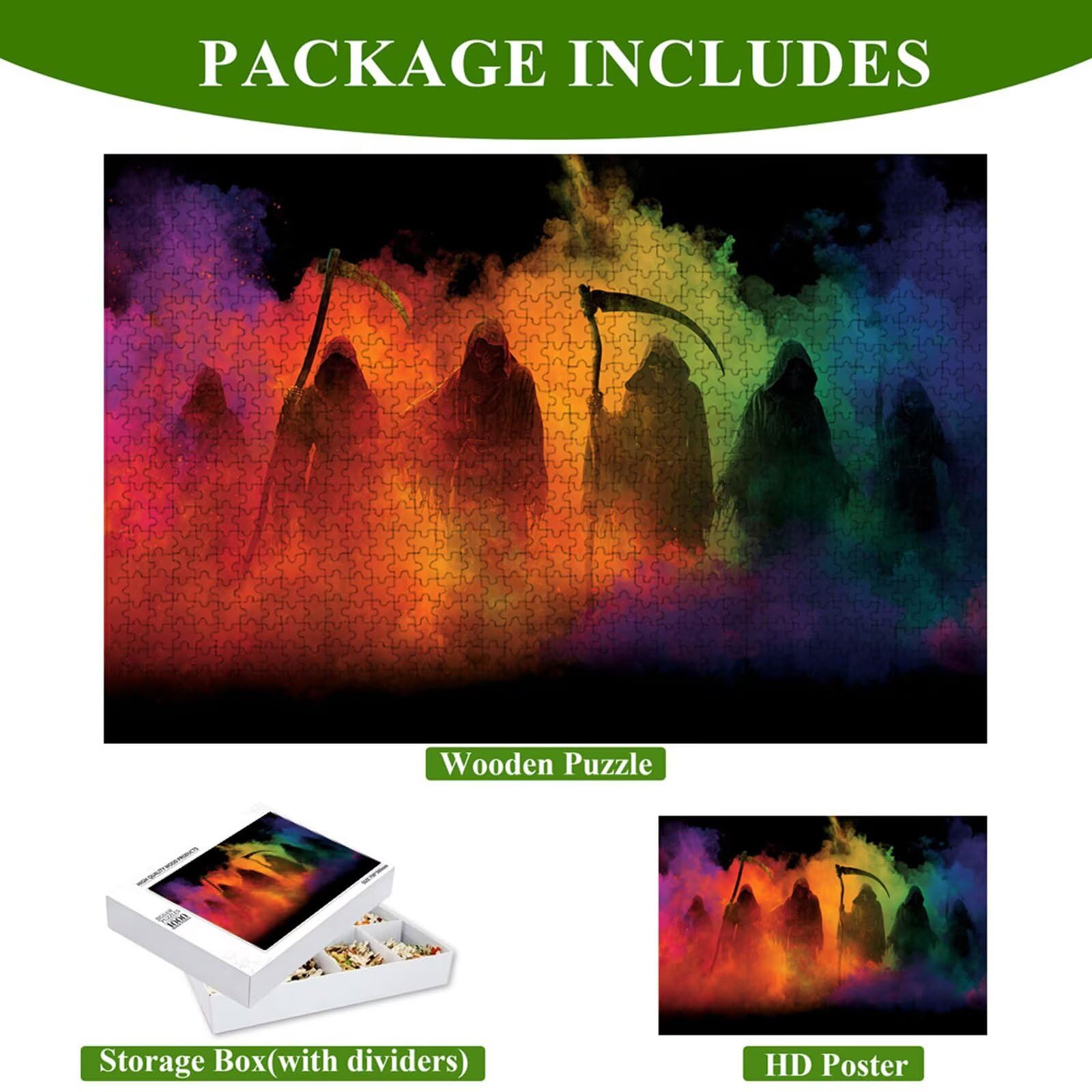Puzzle 2000 elementów - kolorowe i męskie - trwałe drewniane puzzle z literami na plecach - 75 x 105 cm - Kreatywne hobby bez kurzu - przedmiot kolekcjonerski i 14 lat w górę P3#675