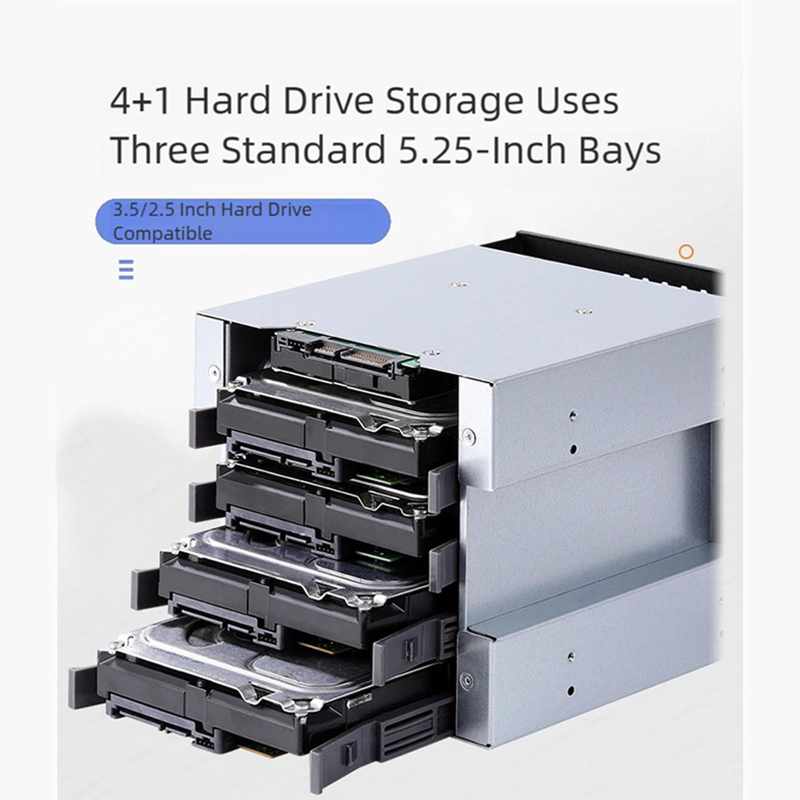 ordinarYone 4 Bay 3.5 "Quattro Disco Disco Rigido Cage 3 Chassis Drive Chassis Box Espansione del Computer Custodia di Stoccaggio Custodia Holder