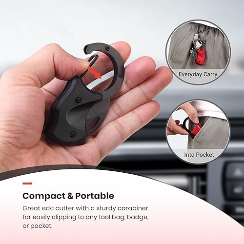 Vista 11 de Cuchillo de bolsillo pequeño de regalo para hombres, cortador de caja de llavero con hoja de 1.34 pulgadas, mini cuchillos plegables EDC