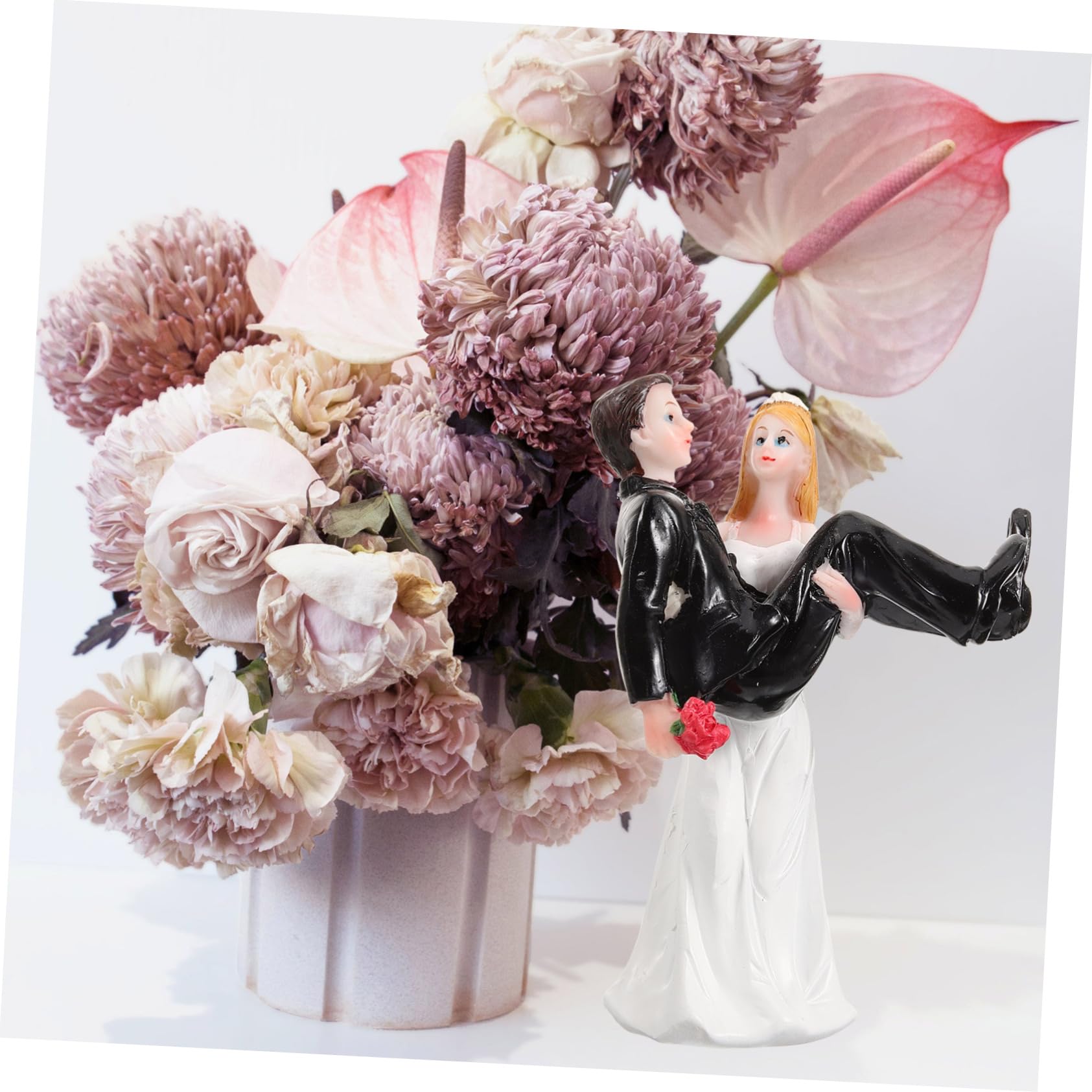 2stücke Brautpaar Statue Aus Resin Hochzeitsfigur Für Torten Romantische Deko Für Besonderen Tag Stilvolles Hochzeitspaar Ornament Hochzeitsaccessoires Zur Feier