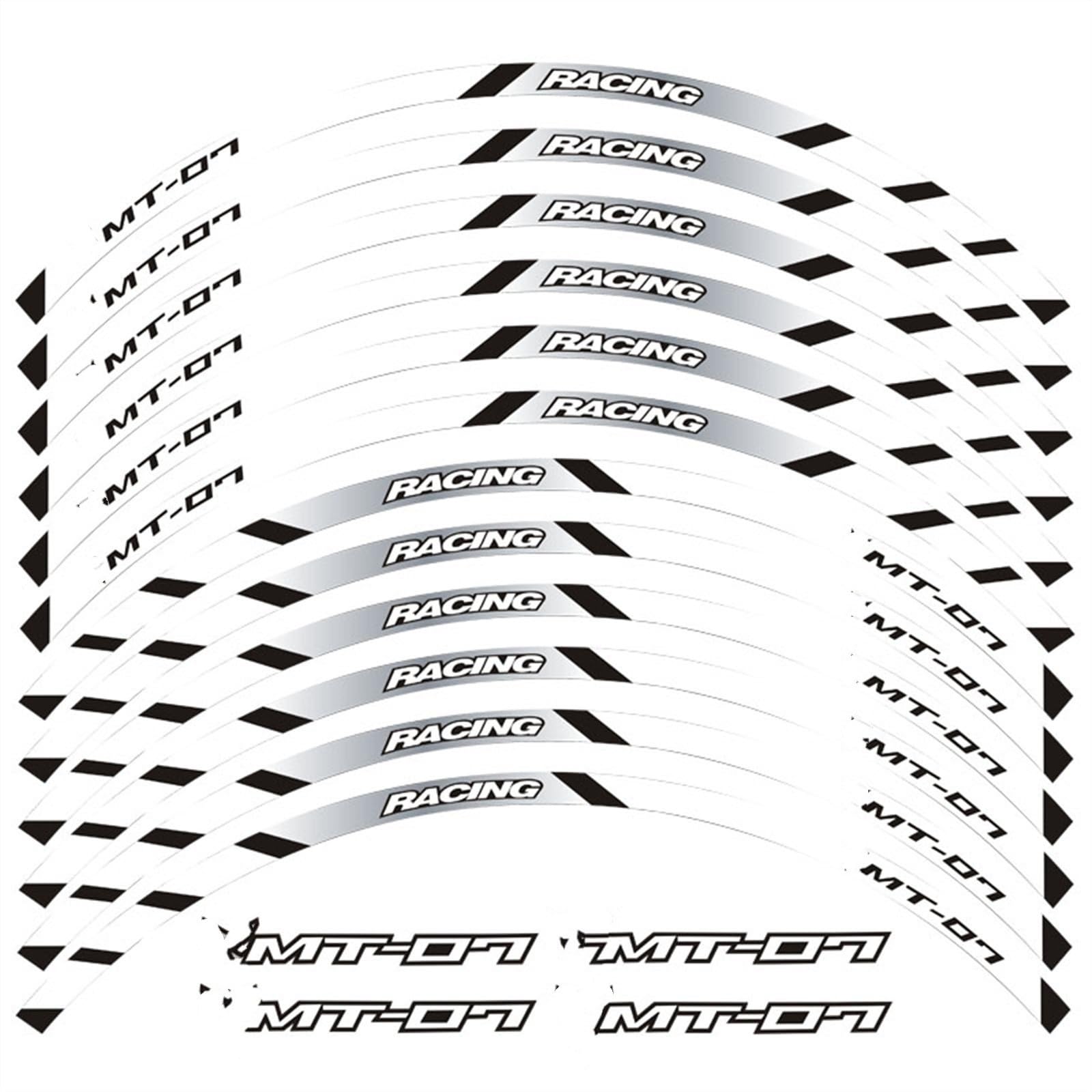 Motorcycles Reflective Sticker Wheel Stickers for Yamaha Tracer 700 900 850 MT07 MT09 MT-07 MT-09(Color18)