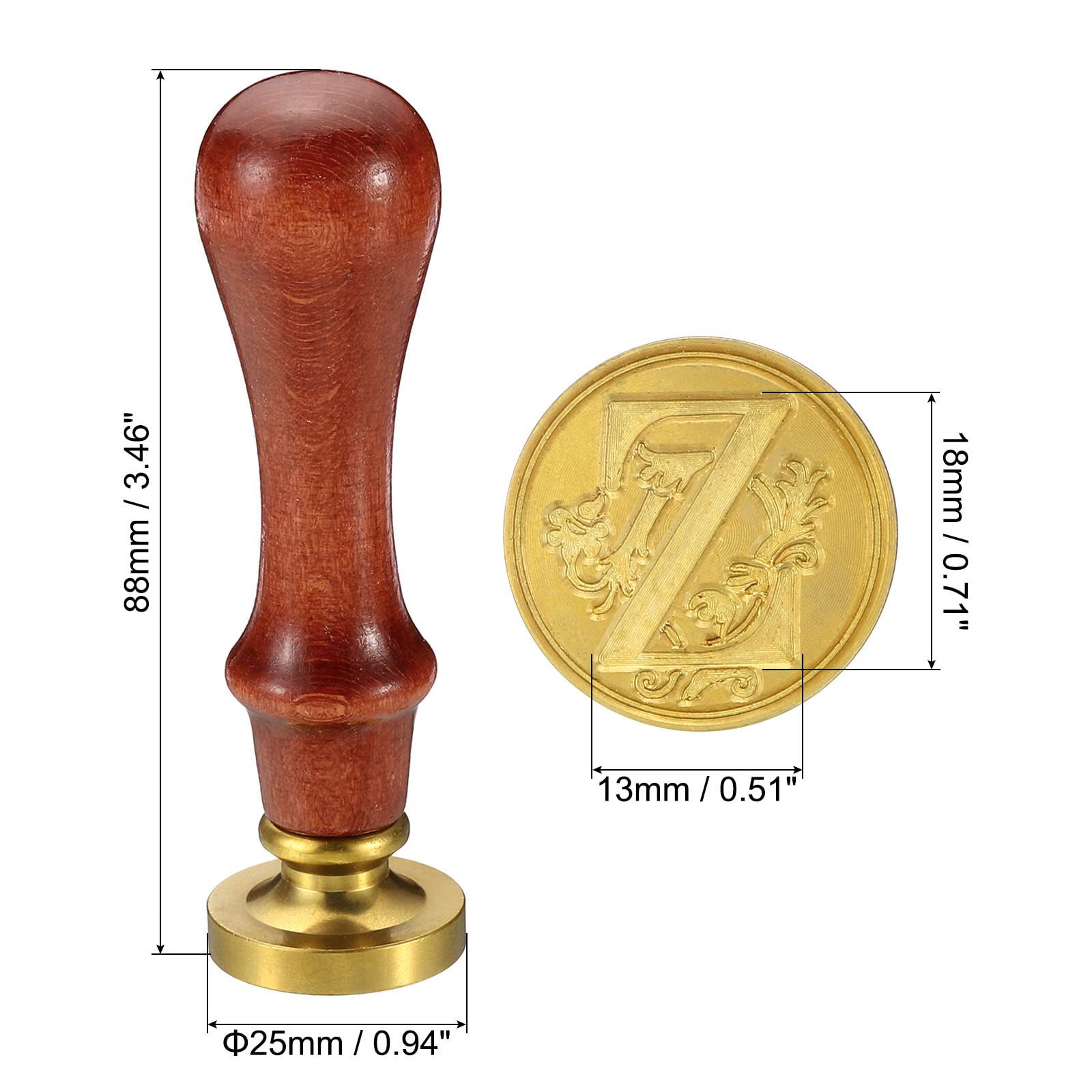 PATIKIL Alphabet Z Wax Seal Stamp - Image 2