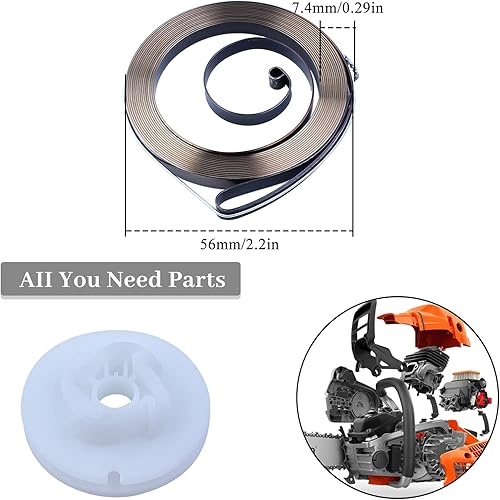 Miniatura 2 de Muelle de polea de arranque de rebobinado de retroceso para Husqvarna 362 365 371 372 372 XP 385 390 piezas de motosierra