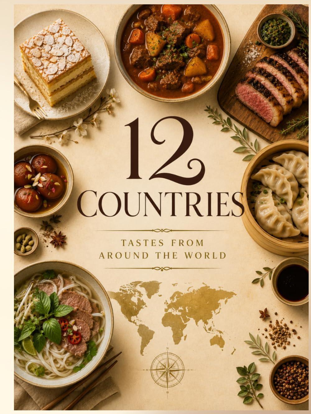 12 COUNTRIES • TASTES FROM AROUND THE WORLD: Authentic Recipes, Traditional Dishes & Delicious Flavors from Around the Globe