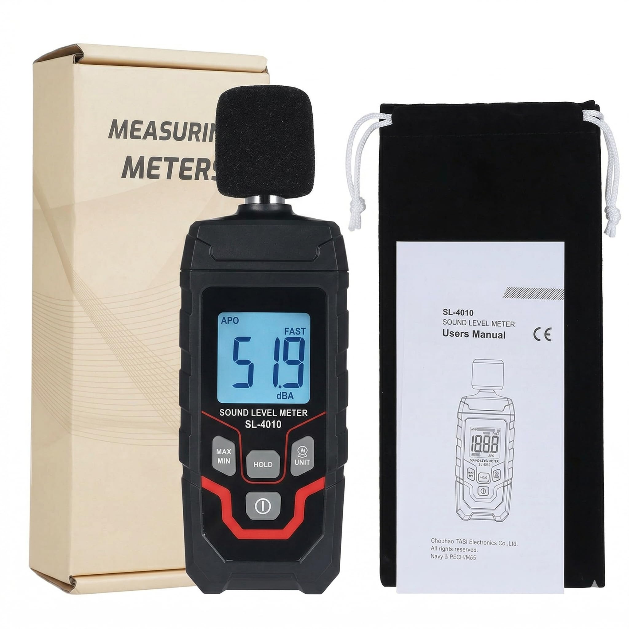 SKYKING Professional Digital Sound Level Meter | 30–130 dB Noise Measurement | Backlit LCD Display | Fast/Slow Response | MAX Hold | Portable Decibel Meter for Factory, Industrial (SL-4010)-image-9