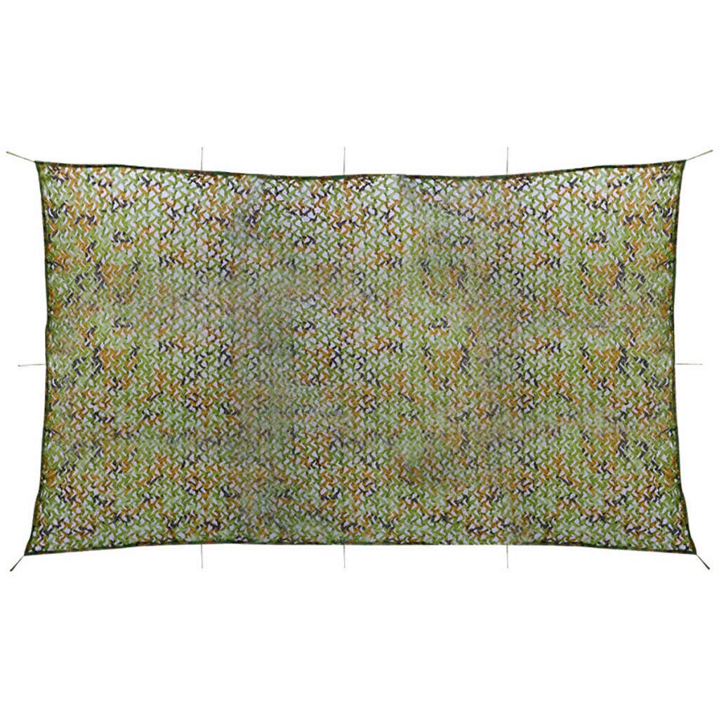 Red de camuflaje de camuflaje verde de poliéster Oxford con bolsa de almacenamiento para caza, deportes de tiro, asiento, exterior, protección visual y capota