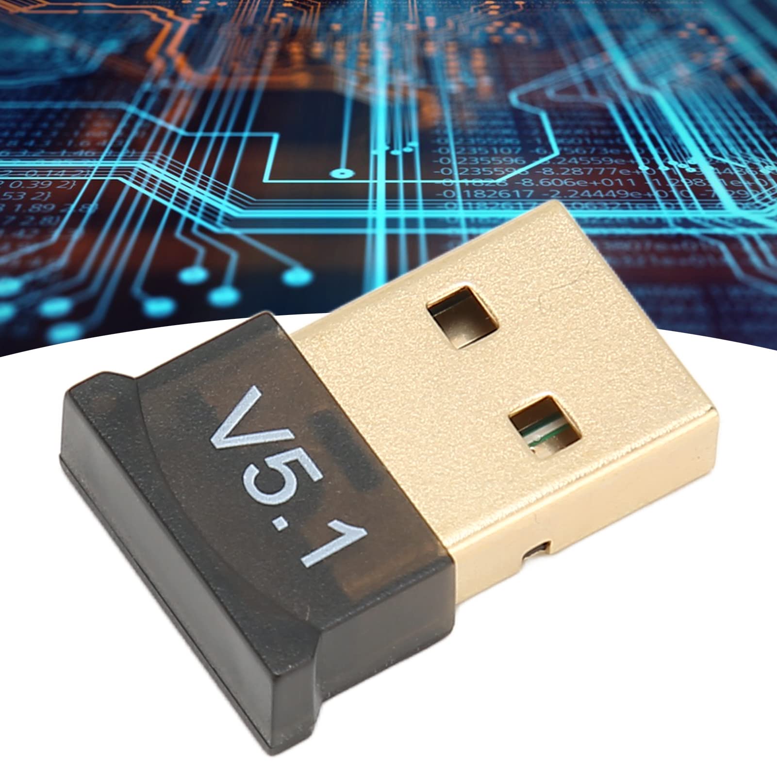 Adapter USB BT do Komputera, Odbiornik Kluczy BT 5.1, Adapter USB BT Przenośny Adapter Bezprzewodowy o Szerokim Zasięgu V5.1 dla Firm Domowych