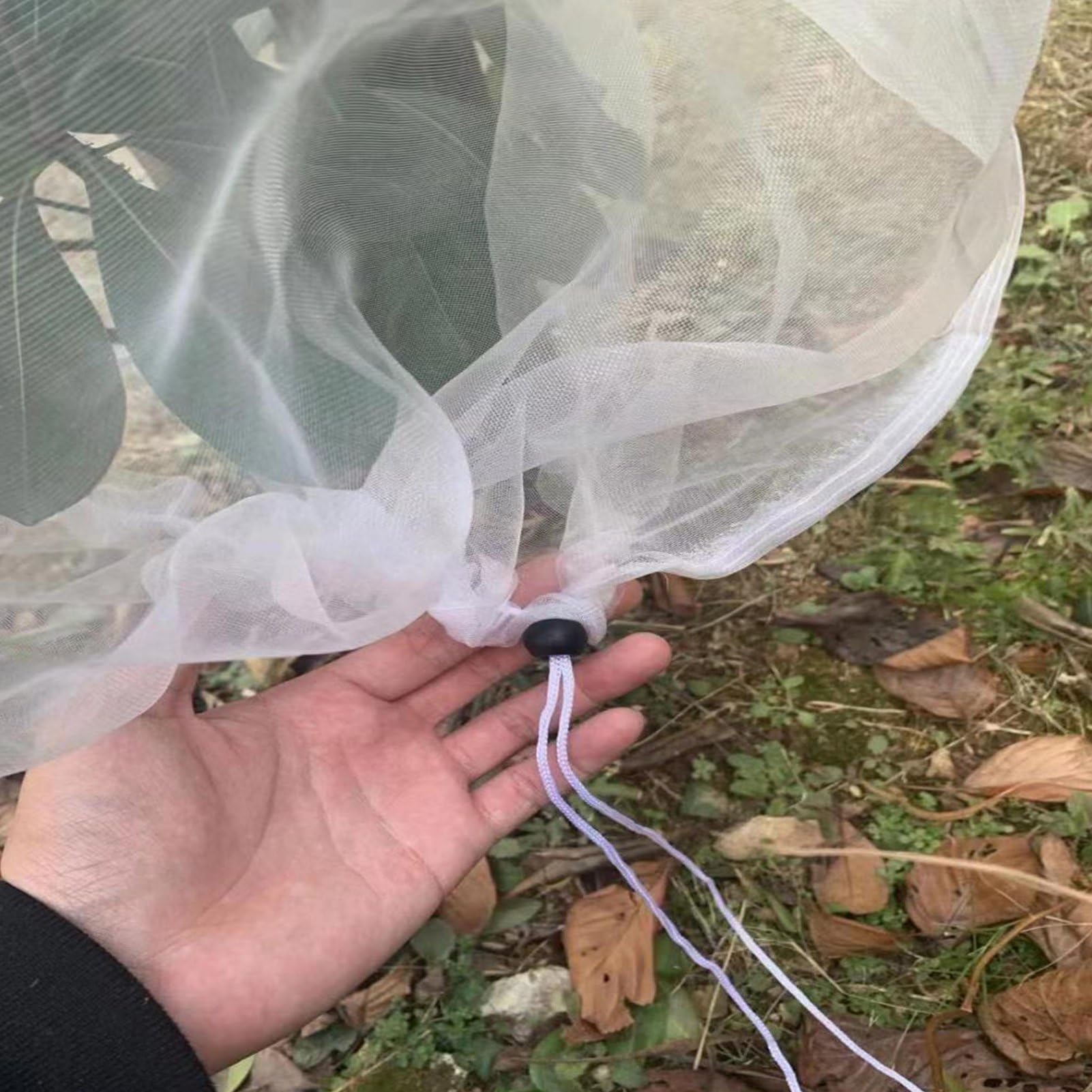 Cubierta de Malla de Barrera de Red de Jardín de Polietileno con Diseño de Cordón para Invernaderos, Viveros y Uso Agrícola, Pantalla Protectora de Plantas Reutilizable Ligera de (1,8 * 1,8 m)