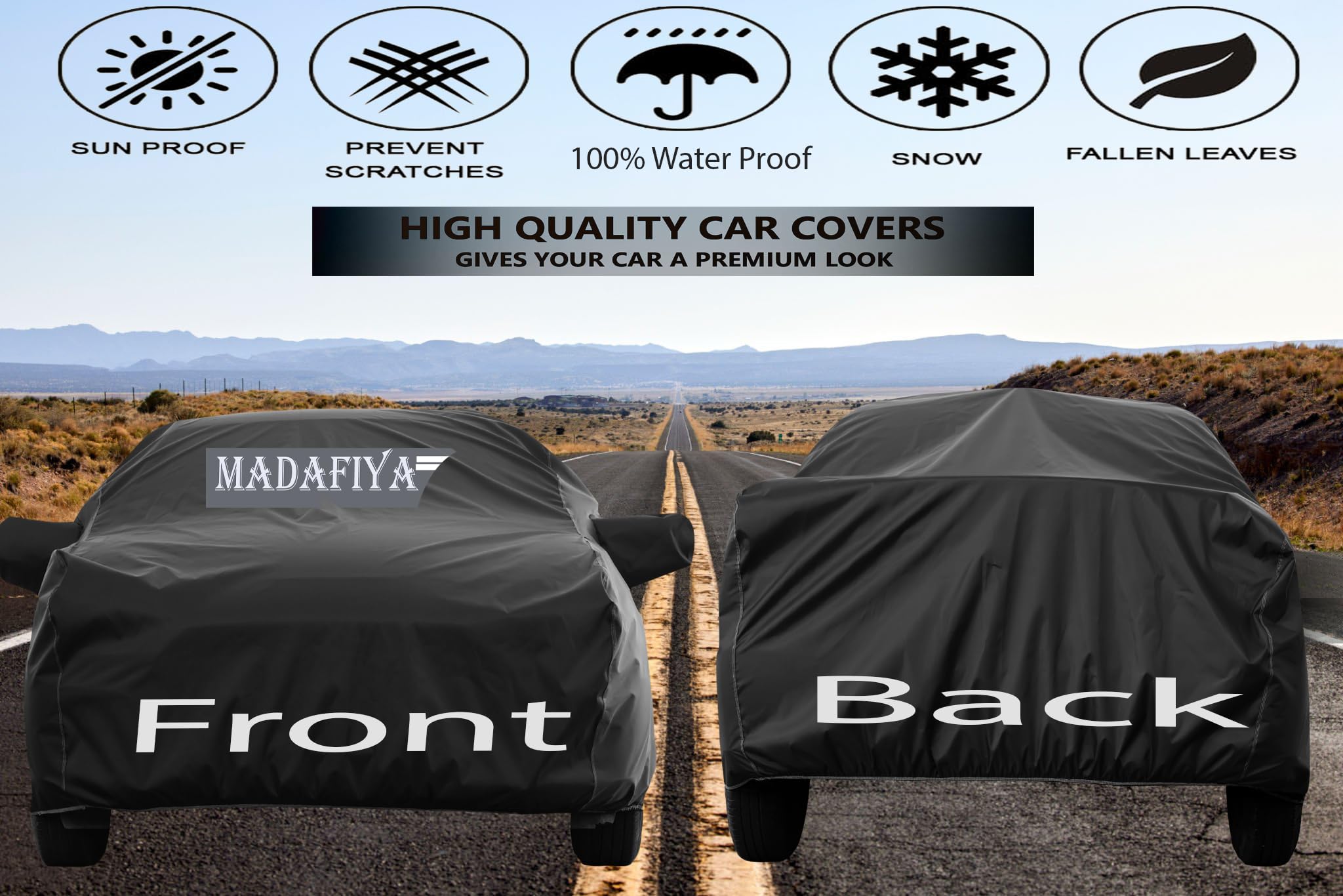 zen ZAQE 100% वाटरप्रूफ कार बॉडी कवर Tata