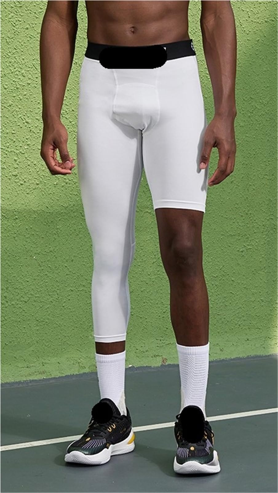 Pantaloni da Basket Elasticizzati Leggings Sportivi da Uomo, Pantaloni Fitness, Basket a Compressione, Corsa Elastici Alti per Basketball