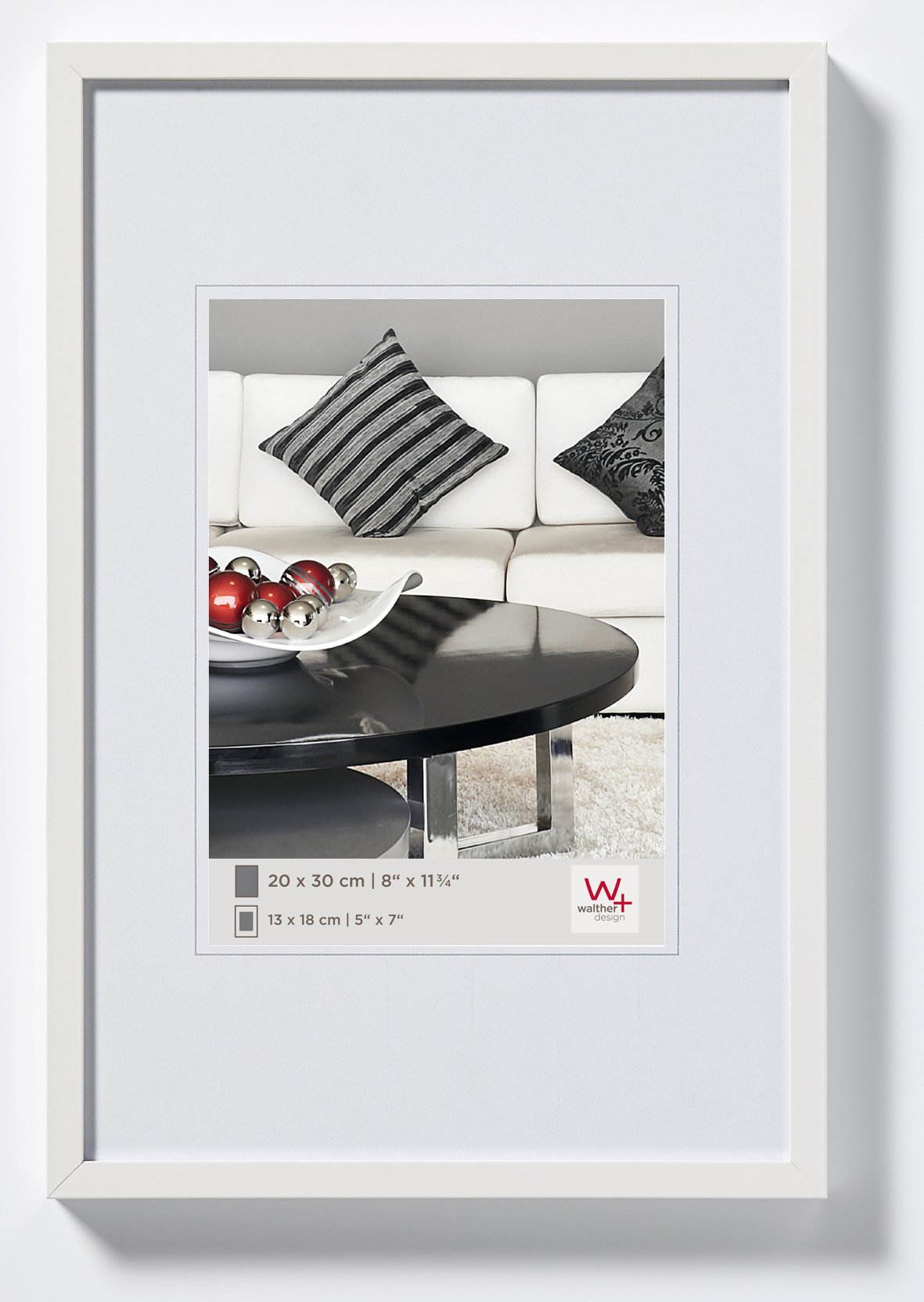 walther design Bilderrahmen weiss 60 x 80 cm Aluminium Chair Alurahmen AJ080W