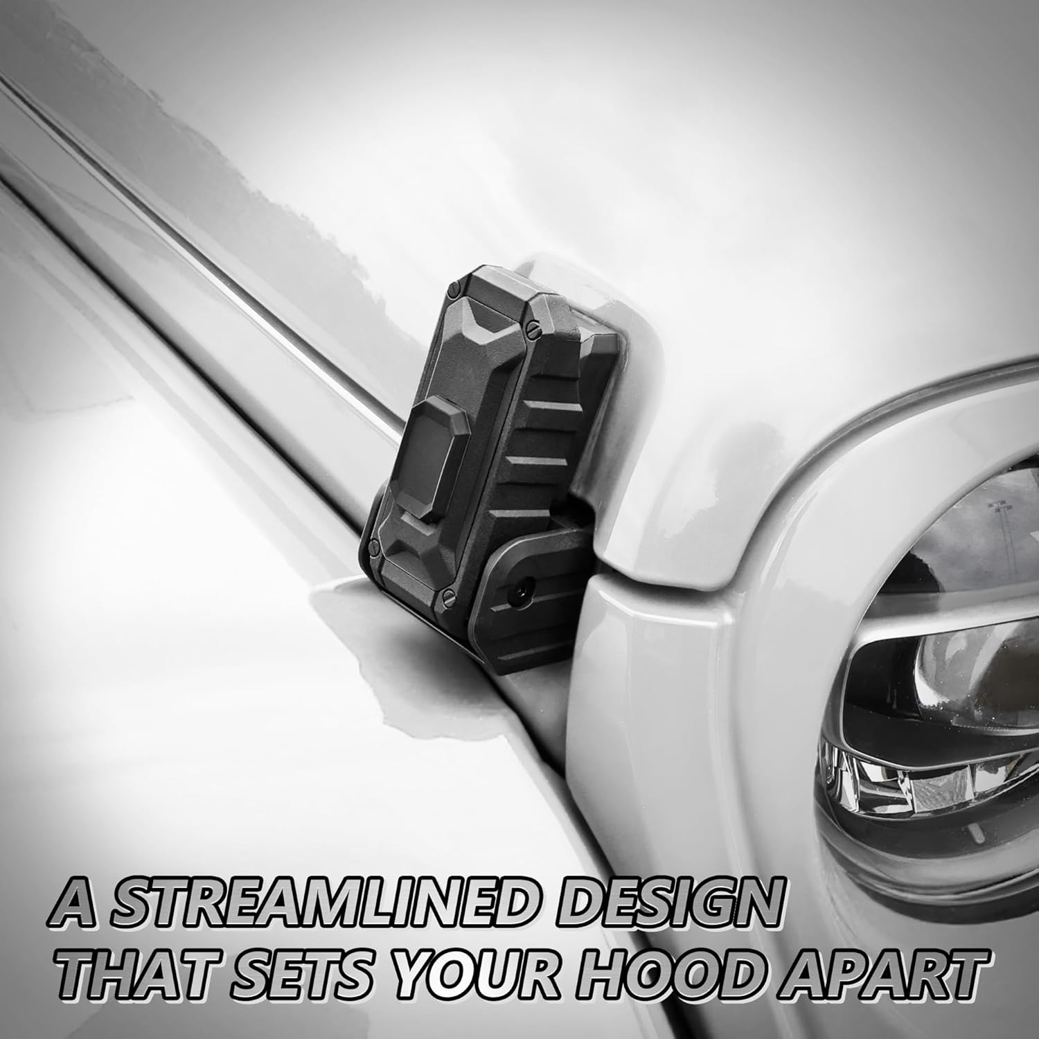 JL Hood Latch with Keys, Hood Lock Replacement OEM Hood Latches Locking Hood Latches for 2018-2026 Jeep Wrangler JL 4XE Gladiator JT Accessories, Anti-Theft, Eliminate Hood Flutter Bounce