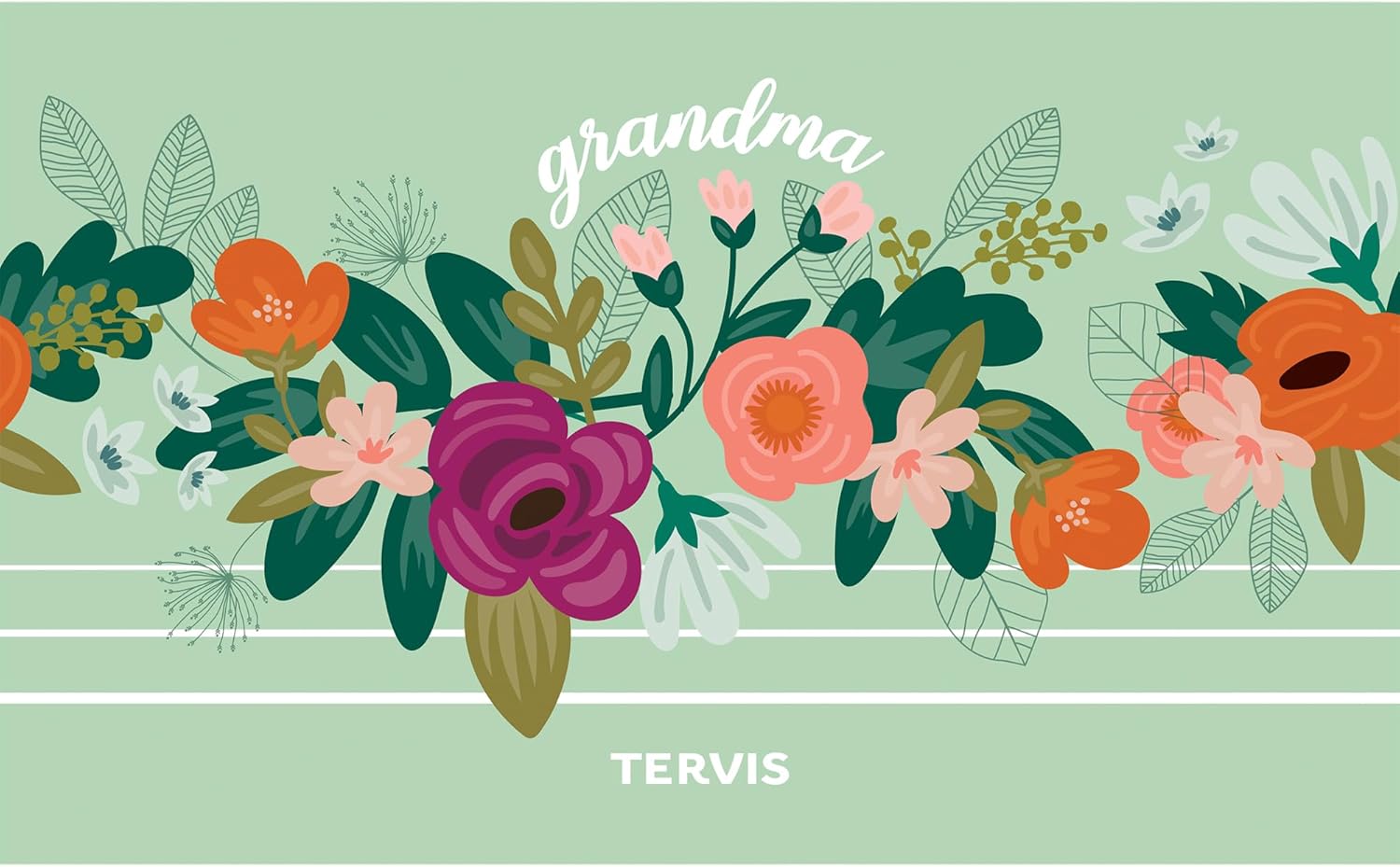 Tervis Traveler Grandma Floral Triple Walled Insulated Tumbler Travel Cup Keeps Drinks Cold & Hot, 20oz, Stainless Steel - Image 2