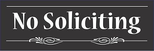 Cartel decorativo No Soliciting, Negro