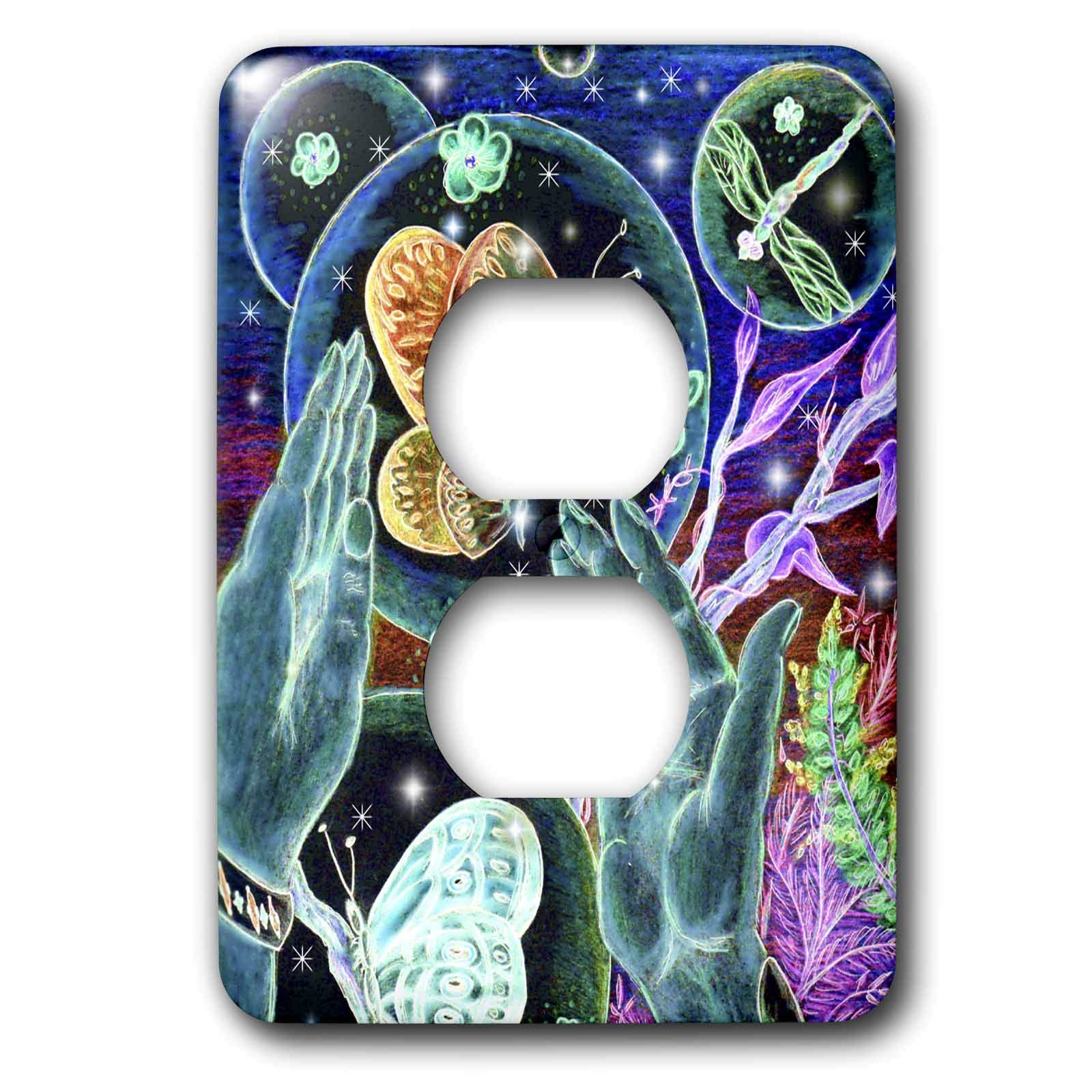 Cache-prise 3dRose LSP_3601_6 Night Magic plaque murale decorative pour chambre