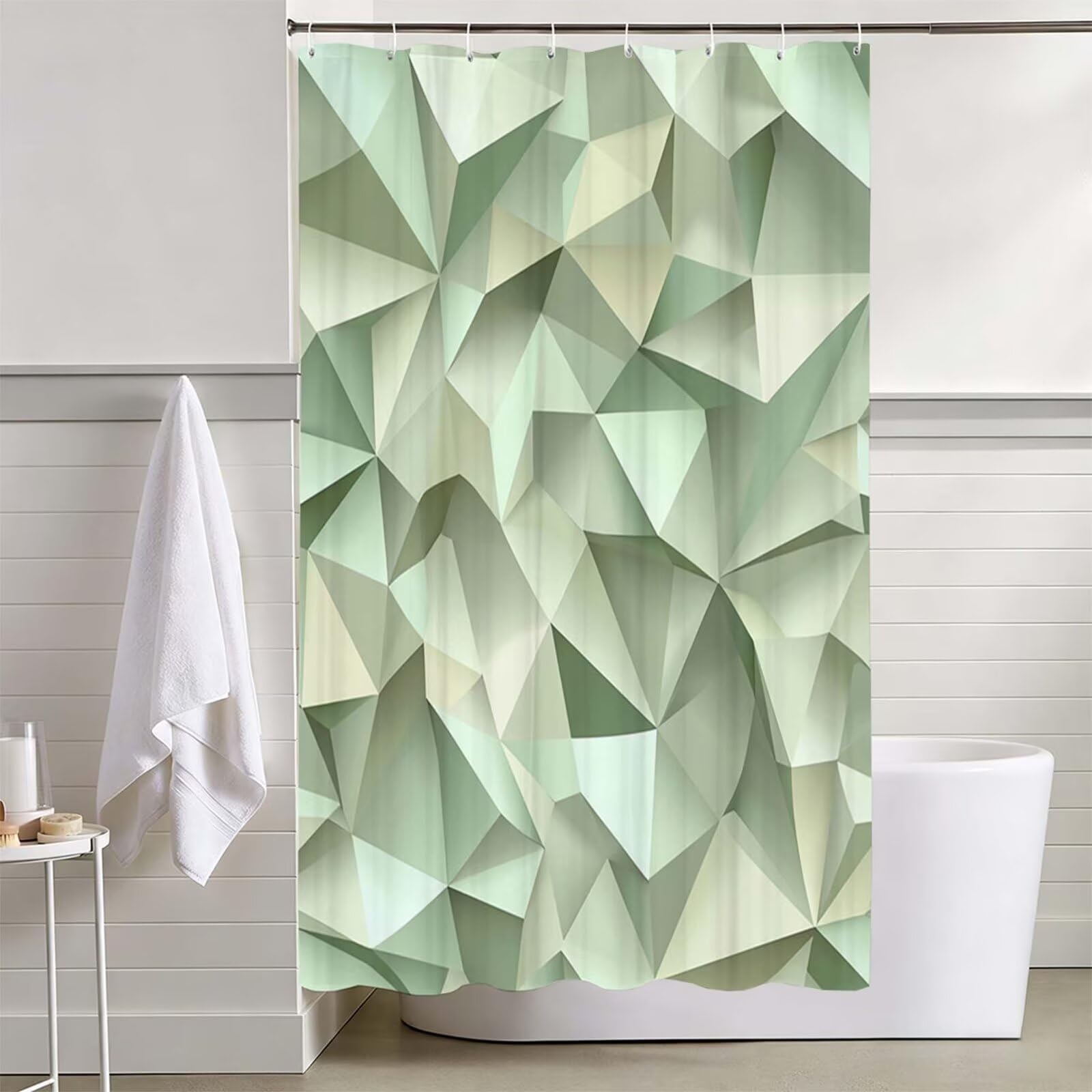 Tenda Doccia Verde chiaro, Tende per Doccia Extra Lunga 150x200cm L-110