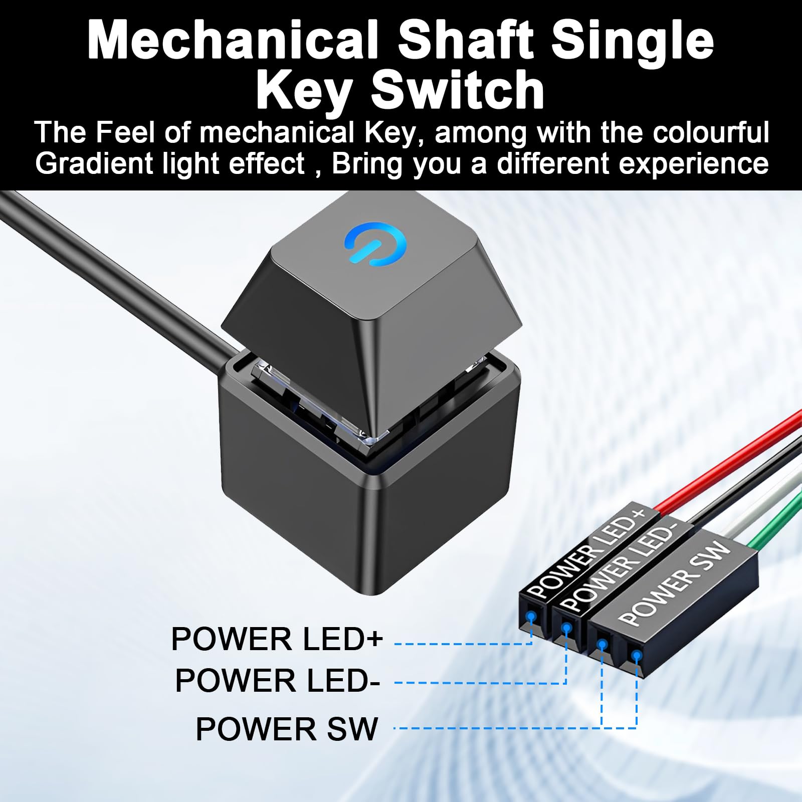 Botón Encendido Pc Apagado para Arranque Remoto Externo Pc Ordenador Placa Base Power on off Interruptor de Encendido Multifuncional de Escritorio para Un Fácil Control de Inicio y Reinicio