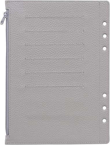 Miniatura 5 de Moterm Flyleaf con cremallera para organizador A5 - con ranuras para tarjetas (Pebble-Burgundy)