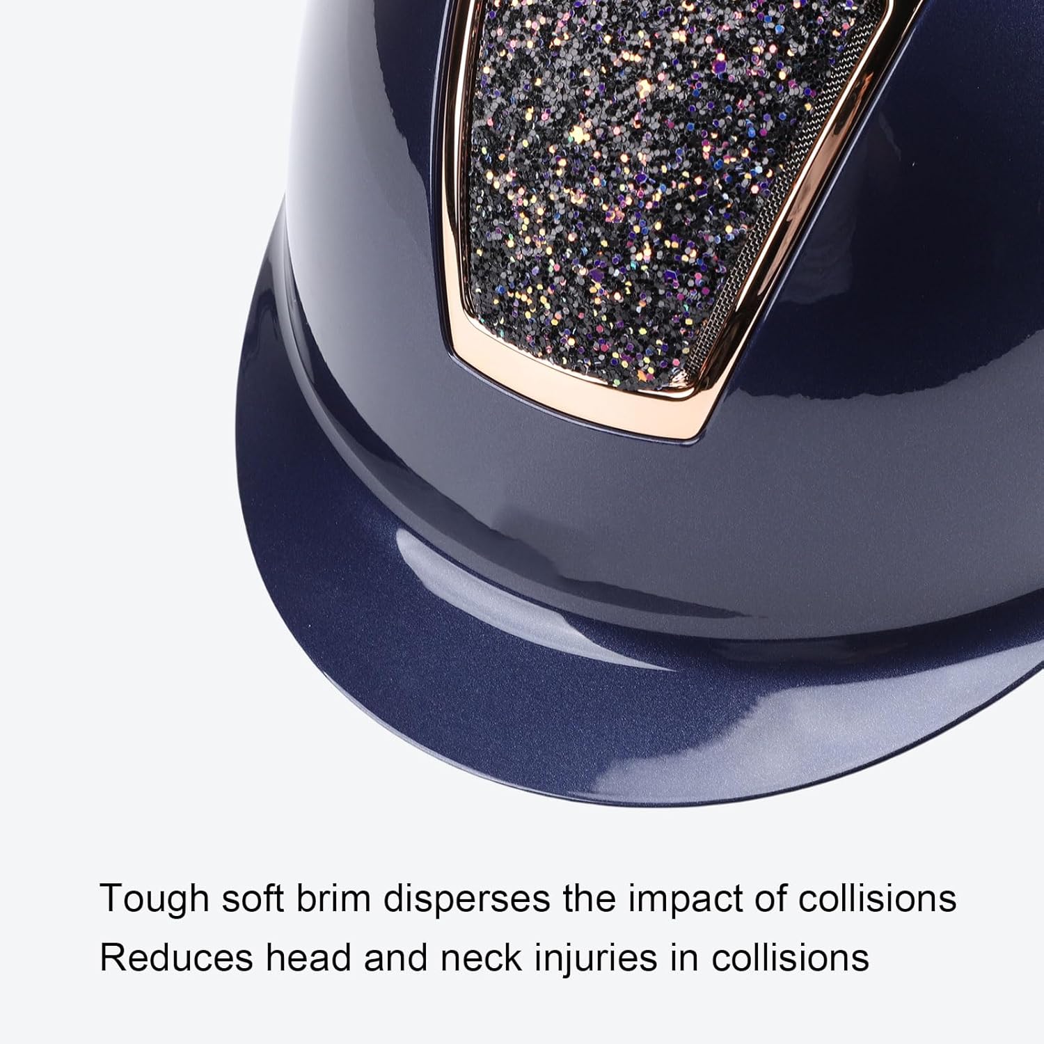 SUNGOOYUE Horse Riding Helmet,Riding Safety Helmet with Cushioning & Detachable Liner for Shock Absorption & Comfort Size Adjustable Blue