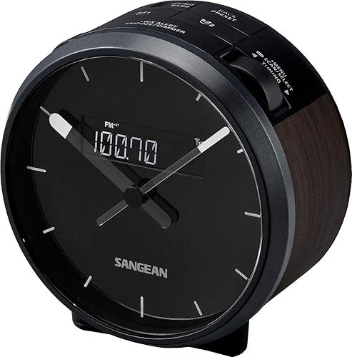 Sangean RCR-29BK AM/FM-RDS/Alerta meteorológica/Entrada auxiliar/23 ajustes de memoria Sintonización digital/Reloj analógico Radio USB Carga de