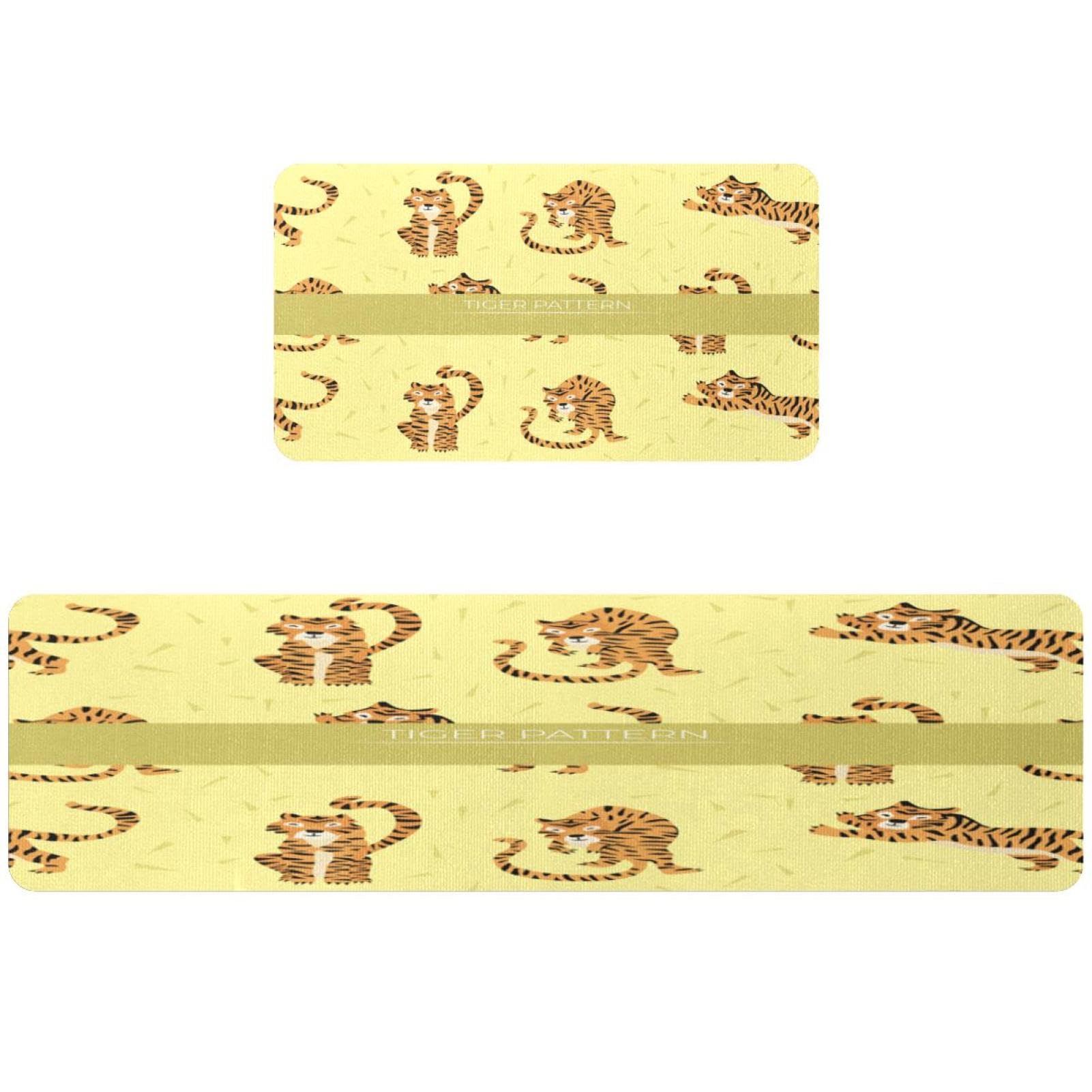 Tapis de cuisine absorbant et lavable en lot de 2 avec dossier de sécurité