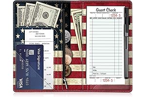 Fintie Restaurant Guest Check Presenter with Zipper Pocket