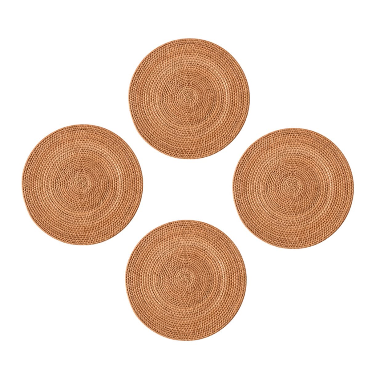 MAGICLULU 12stücke Rattan Untersetzer Handgefertigte Natürliche Teetassenuntersetzer Mit Hitzeschutz Für Küche Esszimmer Und Restaurant Langlebig Und Geruchlos