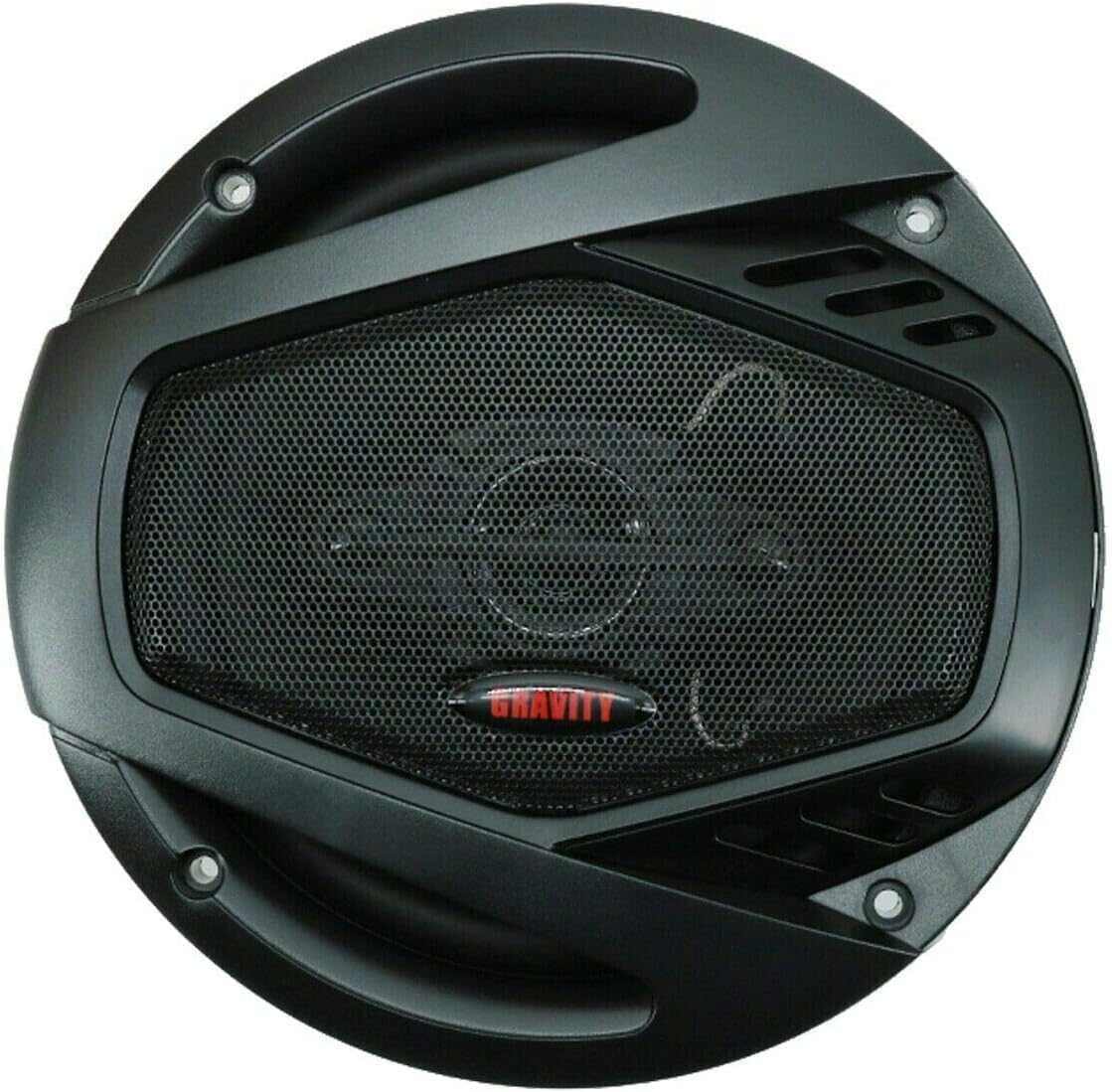 Gravity 4X New SGR654SX 6.5-Inch 4-Way 800 Watts Peak Power Handling Coaxial Car Audio Speakers CEA Rated Injection Cone Woofer Type 92 Decibel Sensitivity
