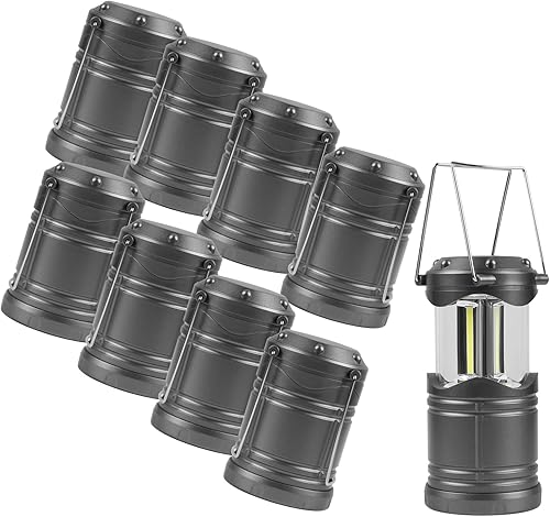 Lichamp Paquete de 8 faroles LED para camping, faroles COB superbrillantes para cortes de energía en interiores, emergencias al aire libre, camping,