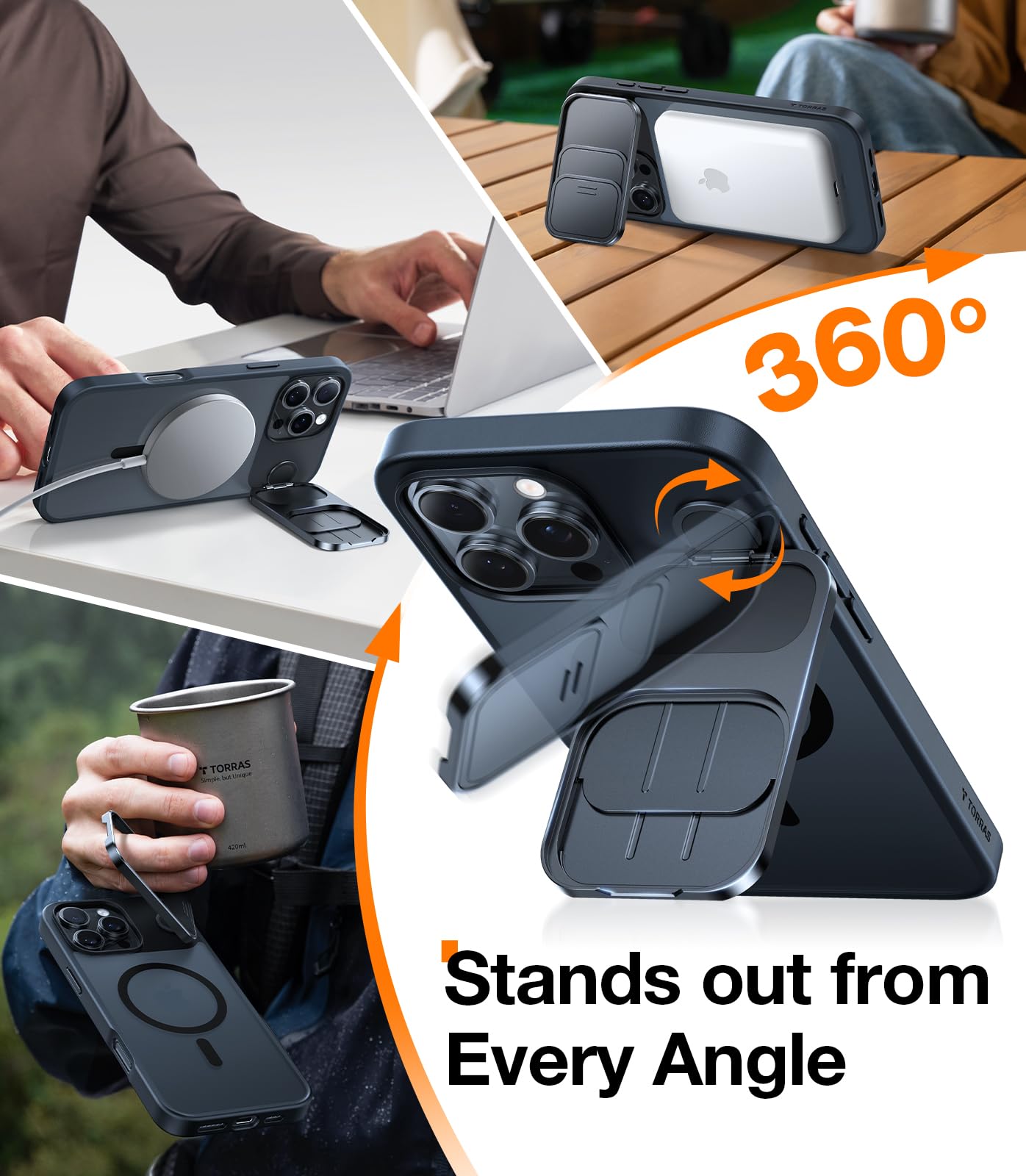 Amazon.com: TORRAS for iPhone 16 Pro Max Case with Slide Camera