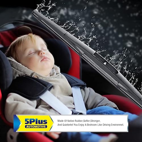 Vista 40 de 5 PLUS® - Limpiaparabrisas trasero de 25.5 cm, repuesto filtro genérico