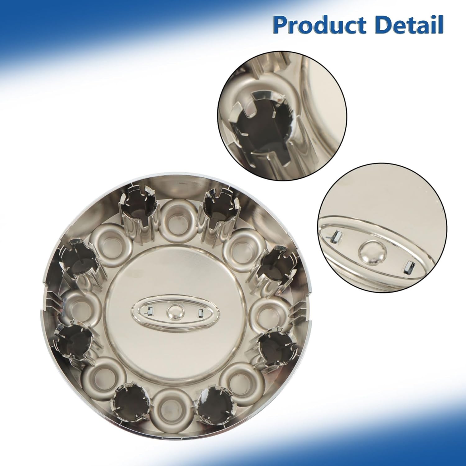 Silscvtt 8 Lug 17 Wheel Chrome Center Hubcap Cover Replacement for F250 F350 Super Duty 2005-2016