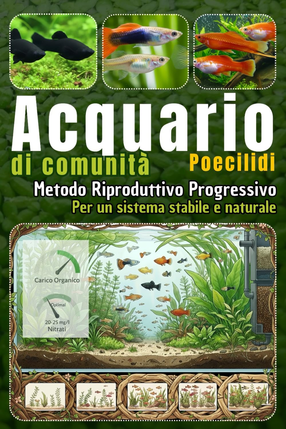 Acquario di Comunità e Poecilidi: Metodo riproduttivo progressivo per un sistema stabile e naturale (Acquari Low Cost: Per acquari semplici, economici e funzionali)
