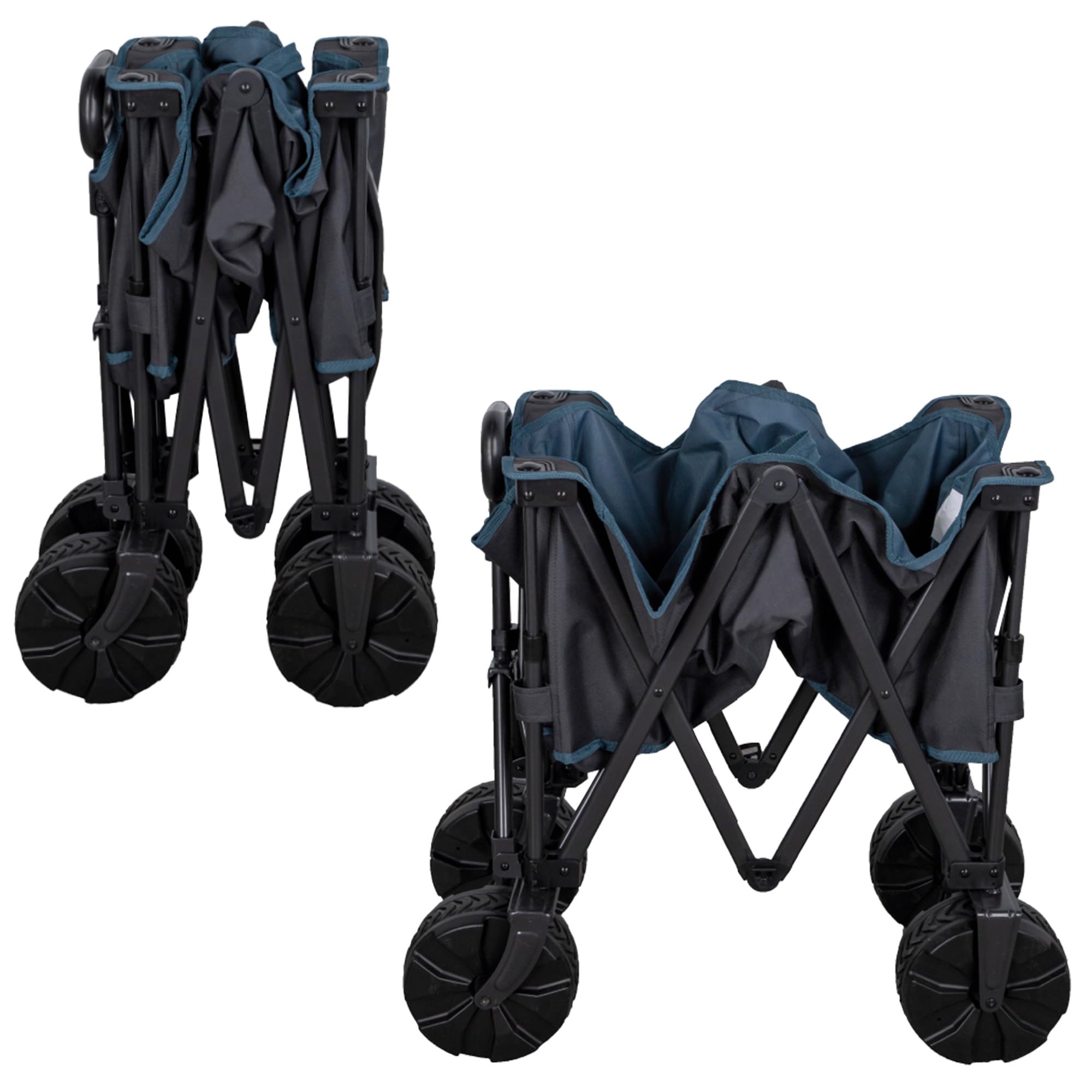 Aktive 62620 Carrello da trasporto pieghevole 91x49x99 cm con grandi ruote fuoristrada