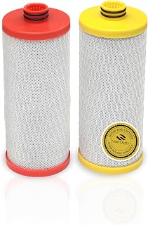 Aquasana AQ-C2-R Claryum 2-Stage Replacement Filters | 99.99% PFAS, Lead, Chlorine, Microplastics Reduction | 500 Gal | WQA Certified