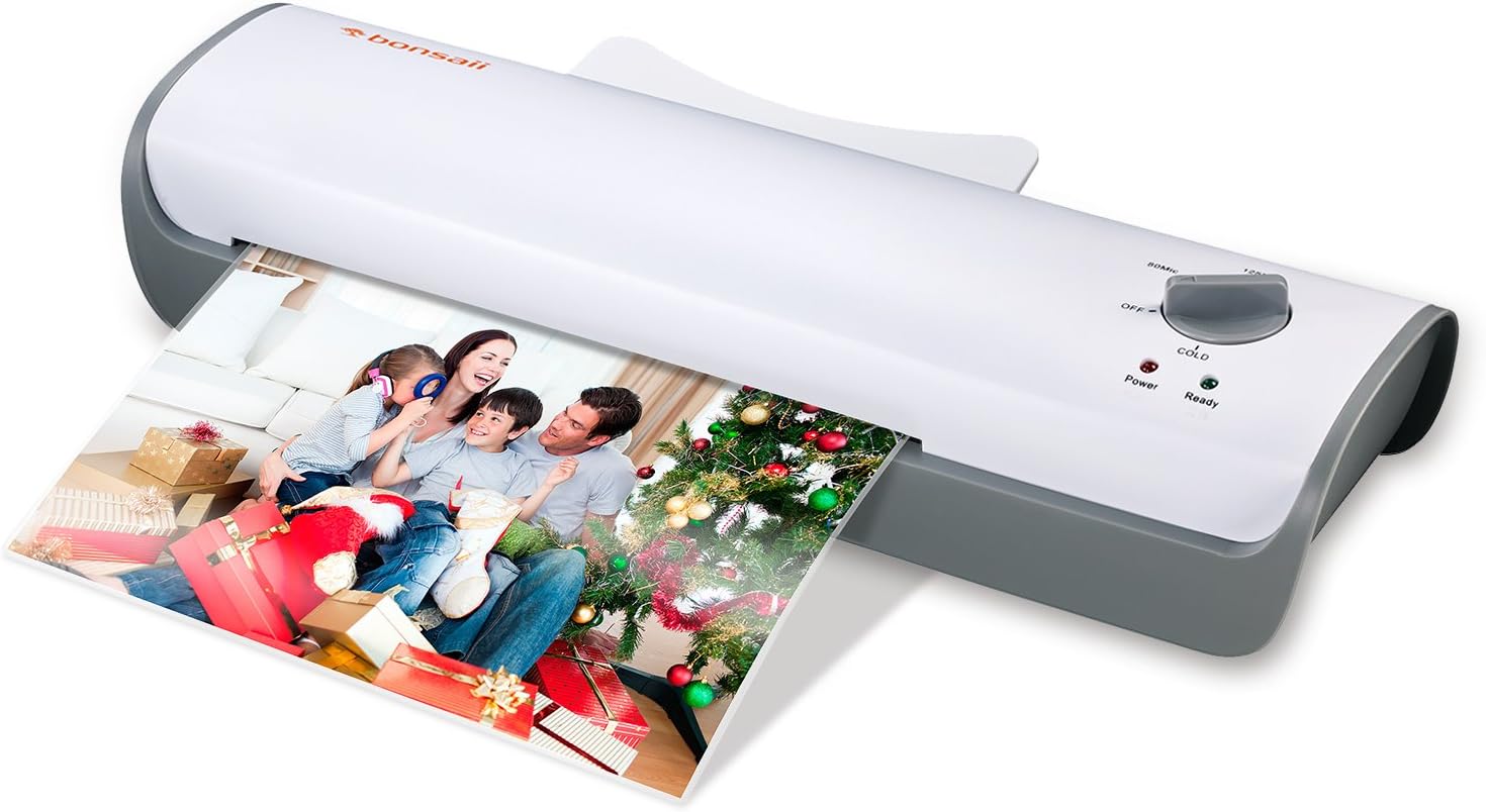 Bonsaii Thermal Laminator, 9'' Max Wide, for 3-5 mil Laminating Pouch, 3mins Warm-up, High Laminating Speed, Jam-Release Switch (L407-A)