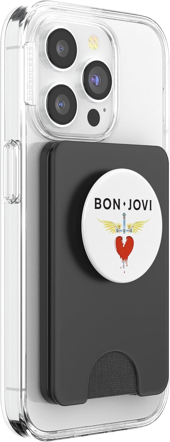 Official Bon Jovi Heart Dagger PopSockets PopWallet for MagSafe