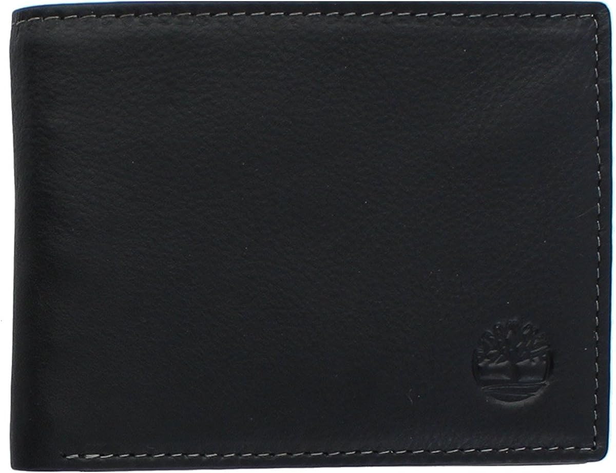 Cartera de seguridad para hombre Wellington Leather Rfid Bifold Commuter, negro, talla única