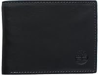 Timberland Men's Wellington Leather RFID Bifold Trifold Wallet - Slim Commuter Security with ID Windows & Flip Pocket