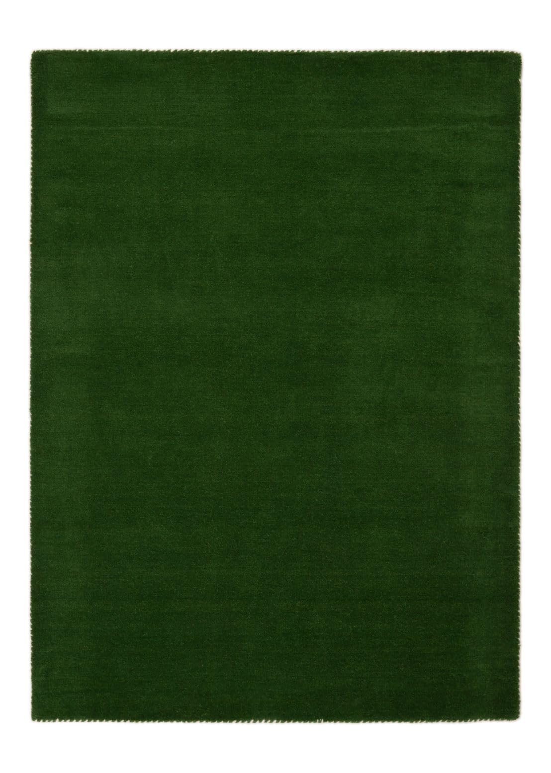 carpetfine handgefertigter Wollteppich Gabbeh Lola Grün 40x60 cm Weich, Hochwertig, Zeitlos | Reine Schurwolle für Gemütlichkeit & Eleganz im Wohn- und Schlafzimmer