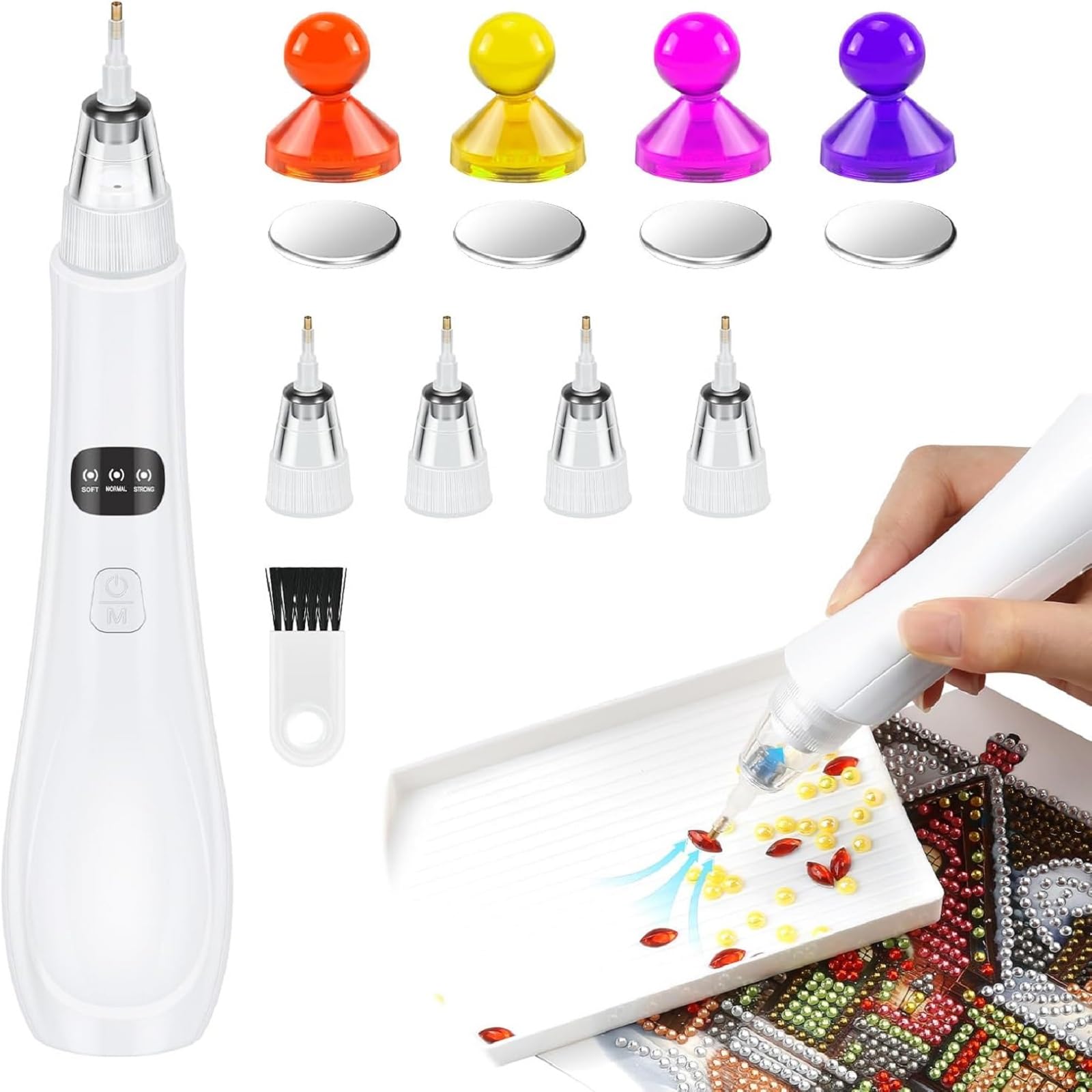 Perceuse à vide et stylo à ventouse électrique à forte aspiration avec têtes interchangeables