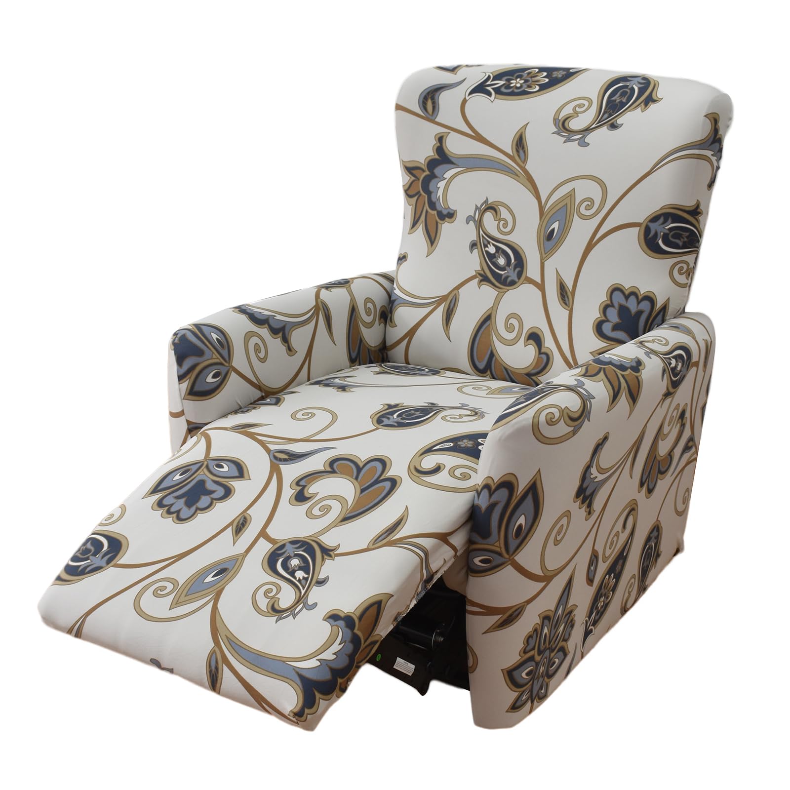 NILUOH Stretch Recliner Cover 4 Pieces Electric Power Lift Recliner Chair Cover Reclining Couch Cover Anti-Slip Fitted Furniture Protector with Side