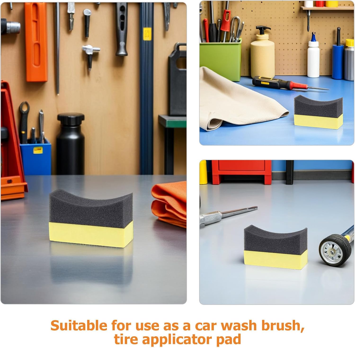 30pcs Edge Scrub Sponge Tire Applicator for Car Wash and Detailing