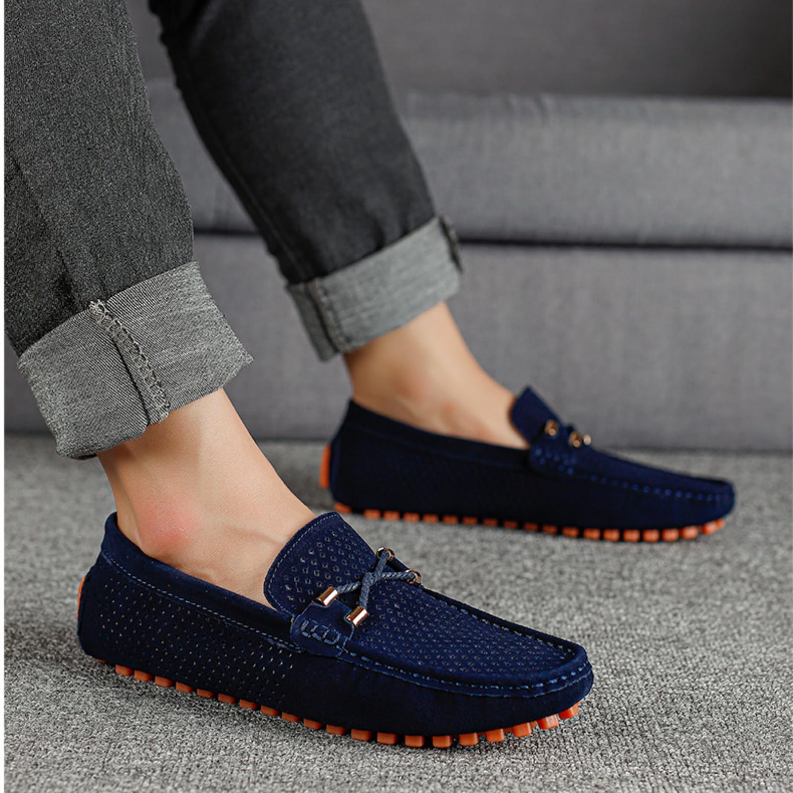 Chaussures en Cuir Respirant，Style Britannique, avec Semelle antidérapante en Caoutchouc, Convient à de Nombreuses Occasions