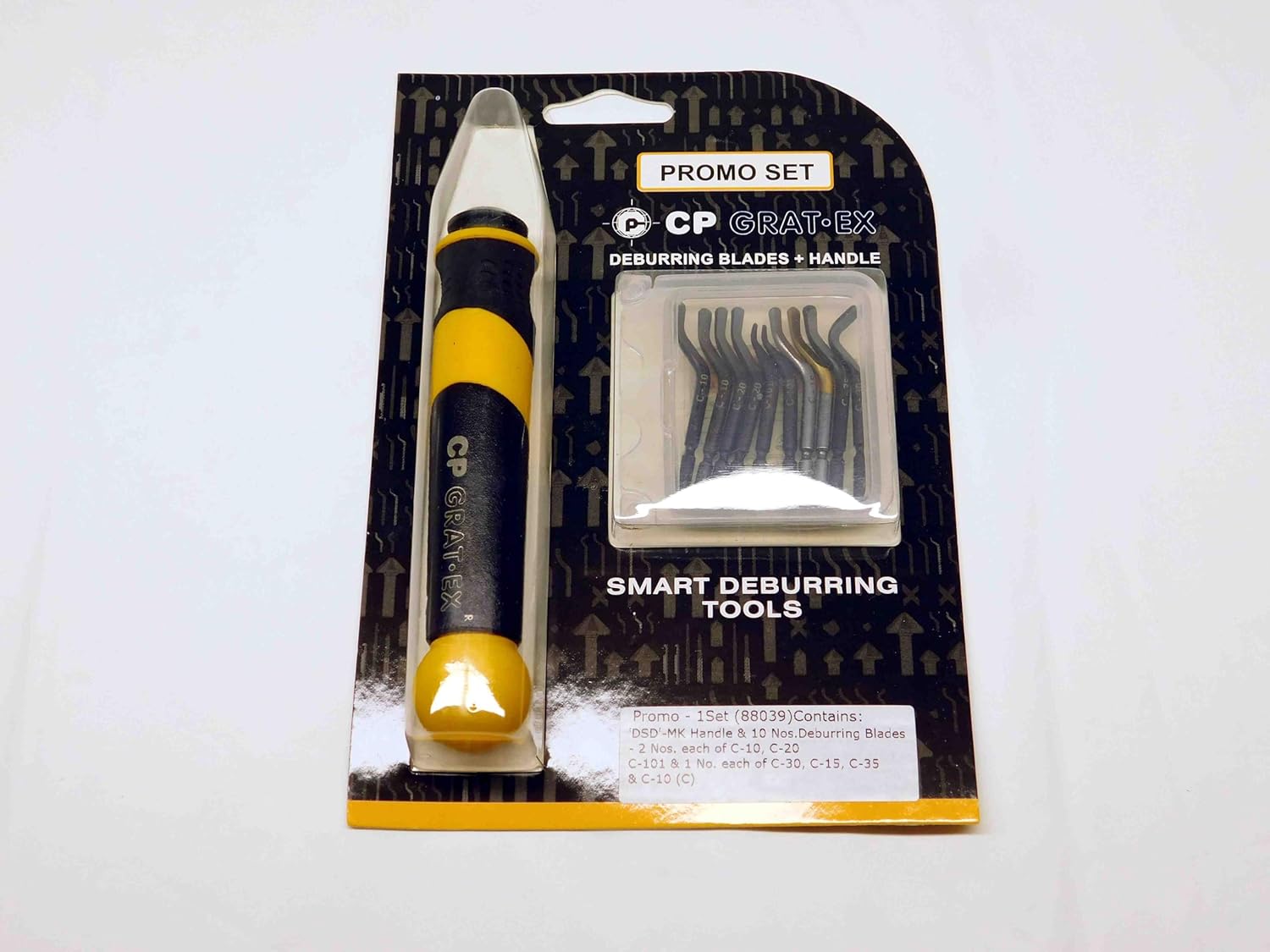 M & J Tooling LLC NEW CP GRAT-EX SMART DEBURRING TOOL SET 10 BLADES + HANDLE for METALS/PLASTIC - MS7007CPG