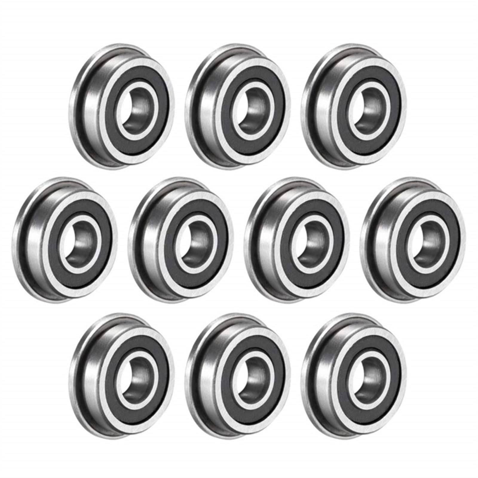 Tswaswugp One Color 10Pcs Flanged Miniature Deep Groove Ball Bearings F623 F686 F688 F689 F695 F696 F698-2Rs Bearing 5X13x4mm